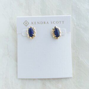Kendra Scott • Piper Gold Blue Lapis Stud Earrings